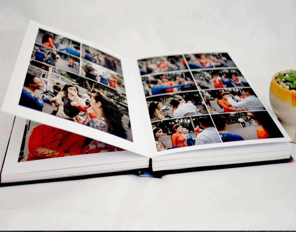 photobook trang liền - in album phóng sự cưới - in photobook